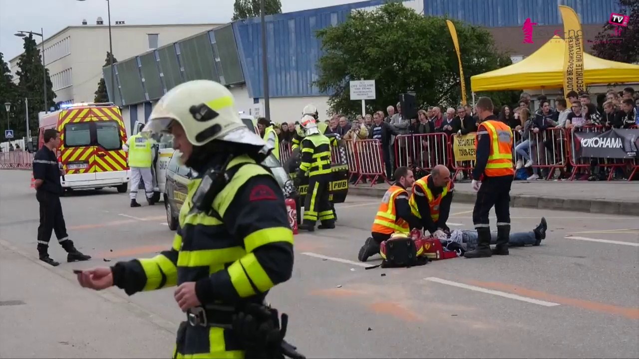 Spectaculaires démonstrations de crash-tests et intervention des secours à Tomblaine
