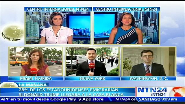 Encuesta revela que 28% de los estadounidenses consideraría migrar a otro país si Trump gana elecciones