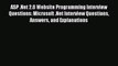 Read ASP .Net 2.0 Website Programming Interview Questions: Microsoft .Net Interview Questions
