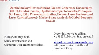 Ophthalmology Devices Market to Reach 58.05 Billion at 3.7 % of Growth Rate to 2021