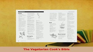PDF  The Vegetarian Cooks Bible PDF Book Free