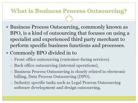 Business process outsourcing company