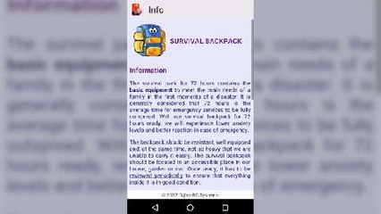 Survival Backpack for 72 hours