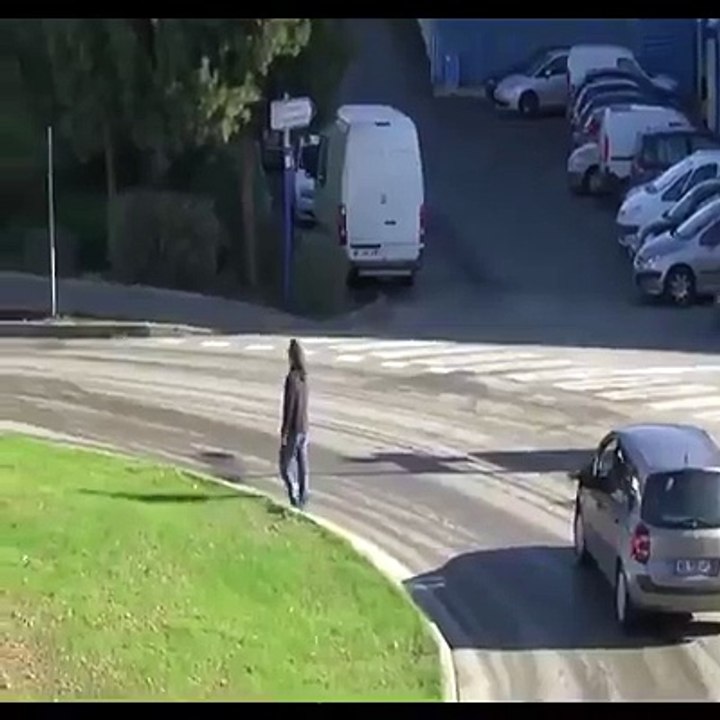 funny blind man driving a car