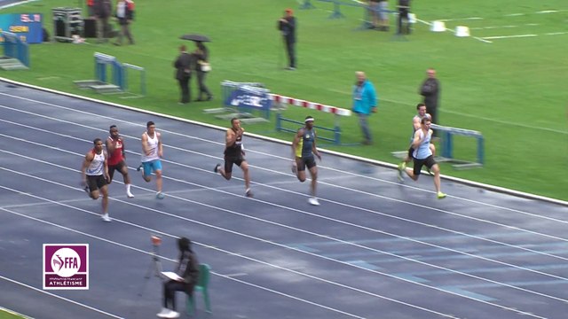 Finale M 100 m (Victoire de Christophe Lemaitre en 10''18)