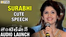 Surabhi Cute Speech at Gentleman Audio Launch - Filmyfocus.com