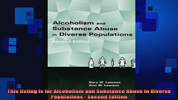 READ book  Alcoholism and Substance Abuse in Diverse Populations Online Free
