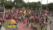 Manifestantes vão às ruas contra o presidente interino Michel Temer