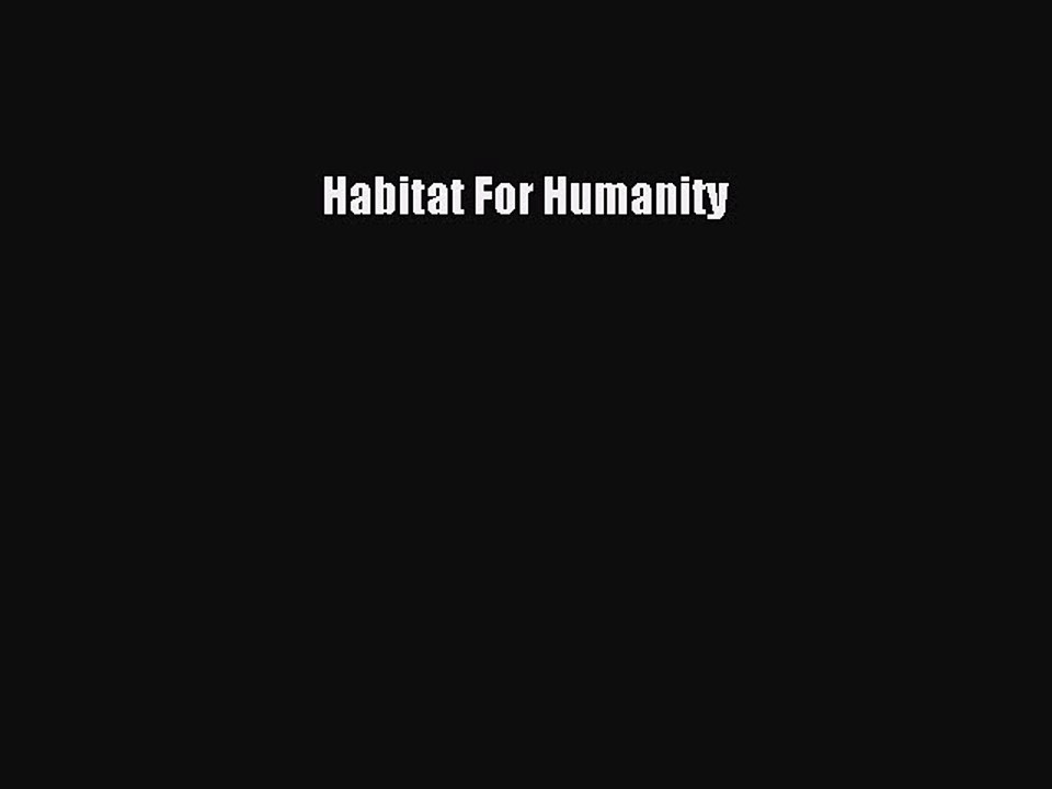 Read Habitat For Humanity PDF Free