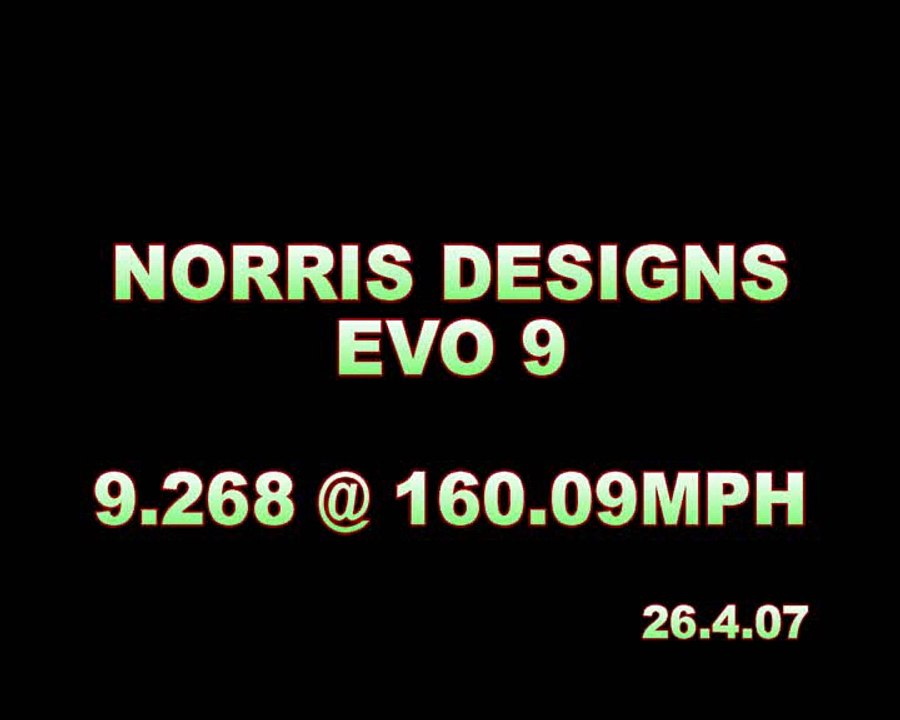 Norris Designs Mitsubishi Lancer Evo 9.26 Run