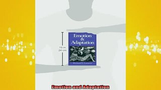 FREE EBOOK ONLINE  Emotion and Adaptation Full Free