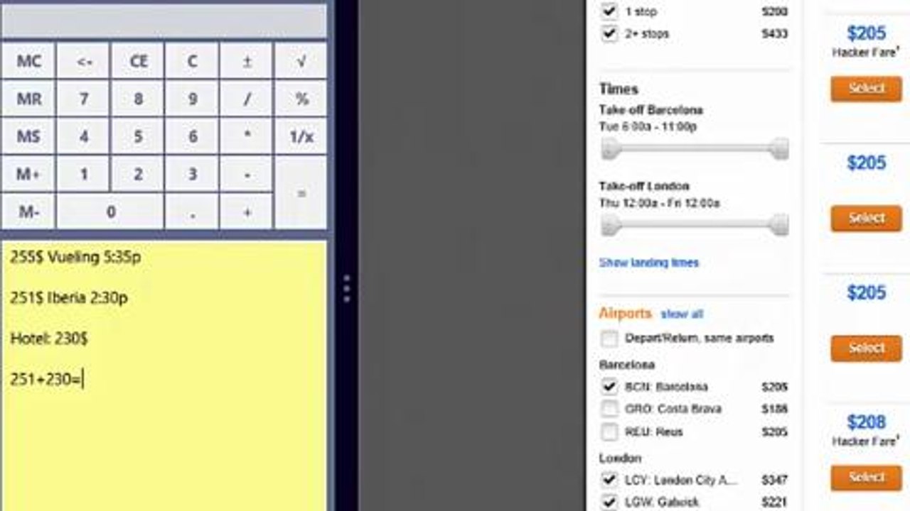 SnapGadgets für Windows 8 in der Snap-Miniansicht