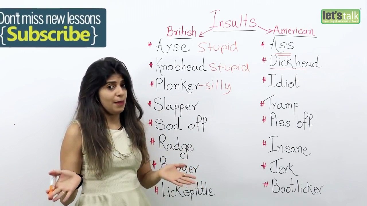 British and American English Slang Insults – English Conversation Lesson