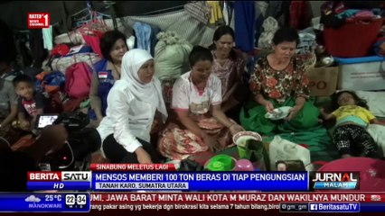 Korban Erupsi Sinabung Terima Santunan