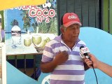 Publio Panta Cobeña, comerciante de agua de coco en Pedernales