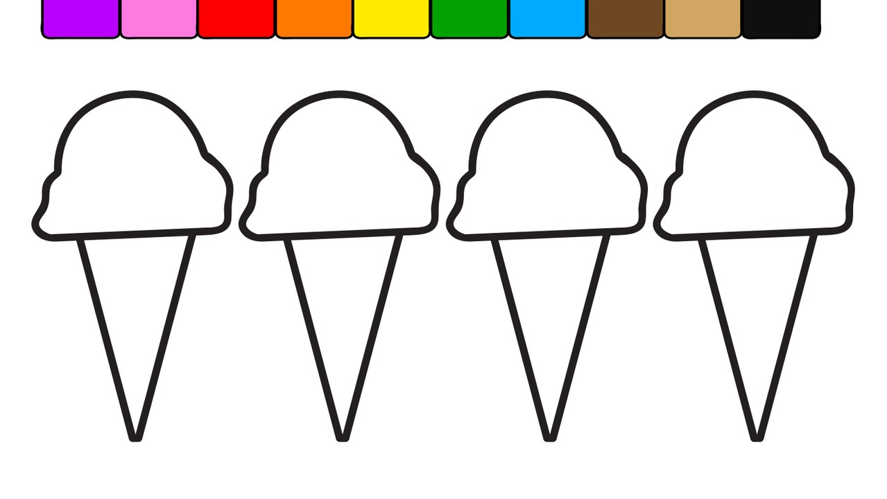 Learn Colors for Kids with this Ice Cream Popsicle Coloring Page 2