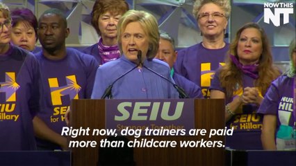 Hillary Clinton Wants Better Pay For Childcare Workers