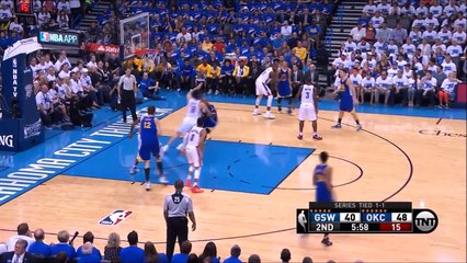 Draymond Green kicking Stephen Adams ... in the Ding Ding