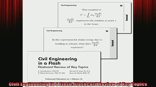 Free PDF Downlaod  Civil Engineering in a Flash Flashcard Review of Key Topics  FREE BOOOK ONLINE