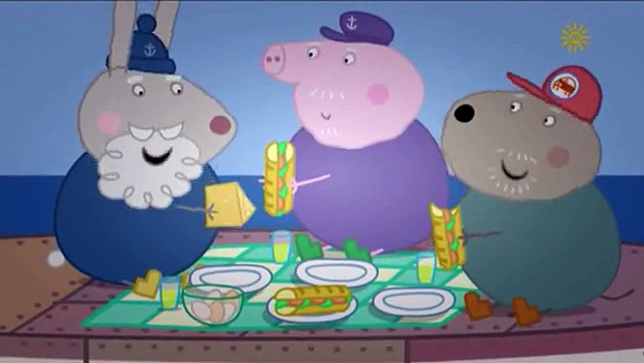 Peppa Pig. Desert Island. Mummy Pig and Daddy Pig and George Pig