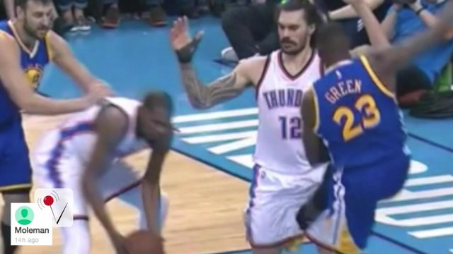 Draymond Green Kicked Steven Adams in the Groin Twice During Series
