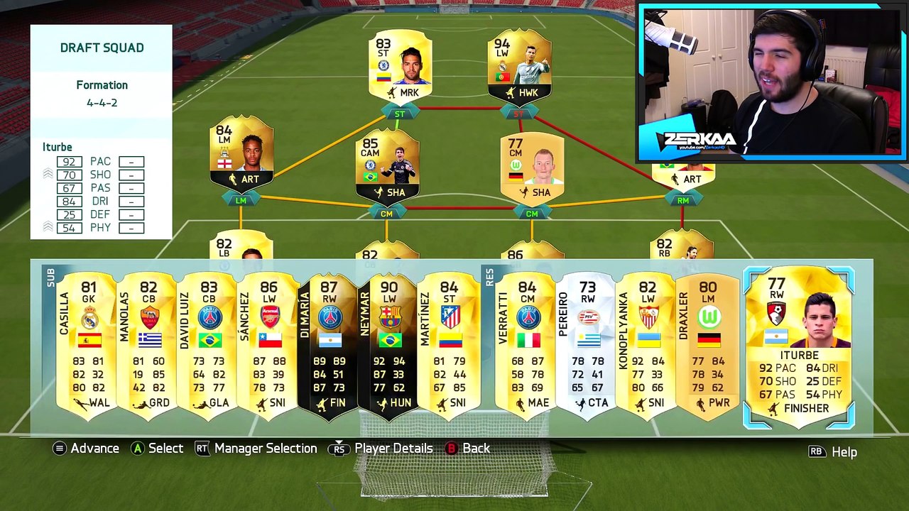THE MOST SKILLED DRAFT (FIFA 16 FUT Draft Challenge)