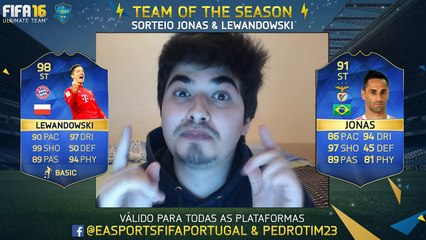 SORTEIO CARTAS TOTS JONAS & LEWANDOWSKI FIFA 16