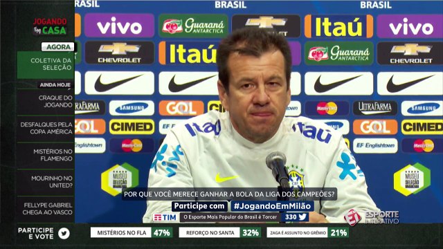 Dunga fala sobre relação entre Copa América e Olimpíada