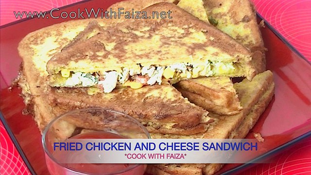 FRIED CHICKEN AND CHEESE SANDWICH *COOK WITH FAIZA*