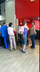 Lady tries to take womans baby