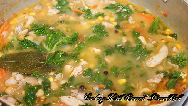 Chicken soup for weight loss - Chicken Kale Brown Rice - Home made soup!