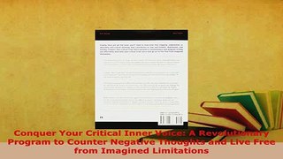 Read  Conquer Your Critical Inner Voice A Revolutionary Program to Counter Negative Thoughts Ebook Free