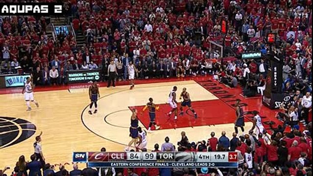 Dahntay Jones SMACKS Bismack Biyombo in the BALLS RAPTORS vs CAVS GAME 3 2016 EAST FINALS