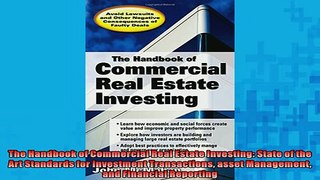 READ book  The Handbook of Commercial Real Estate Investing State of the Art Standards for  BOOK ONLINE