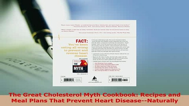 PDF The Great Cholesterol Myth Cookbook Recipes and Meal Plans That Prevent Heart PDF Full Ebook