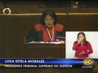 Declaraciones de la presidenta del TSJ 01