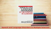 PDF  Speech and Language Disorders in Multiple Sclerosis Free Books