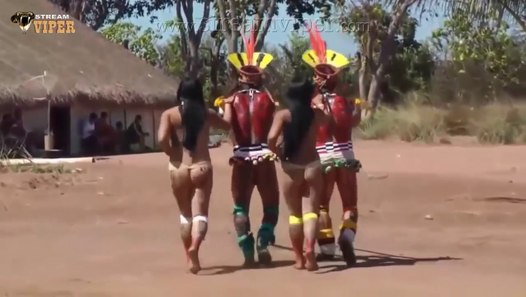 Ritual Dance Of The Xingu Indigenous People Village Of Yawalapiti