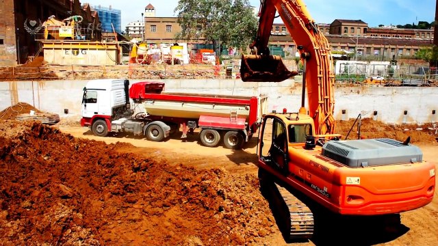 Large Excavator digging the Soil