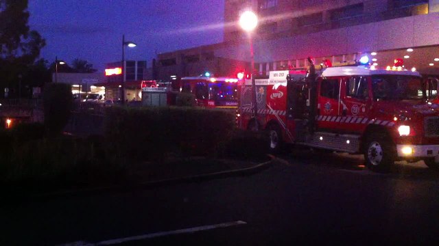 MFB pumper 25 and pumper tanker 29 at an FIP MONASH Hospital Clayton road Clayton
