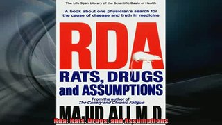READ FREE FULL EBOOK DOWNLOAD  Rda Rats Drugs and Assumptions Full Ebook Online Free