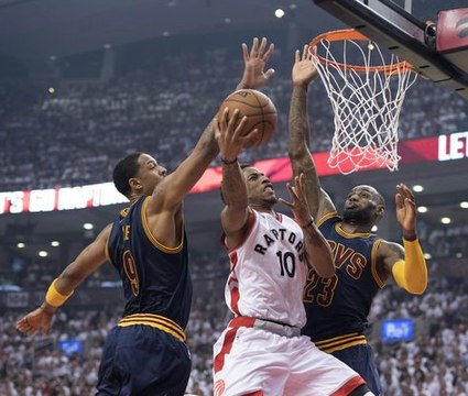 Raptors shock Cavaliers again to even East finals