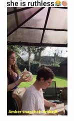 Girl pranks boy friend