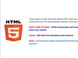 HTML5 Interview Questions and Answers   10 commonly asked questions HIGH