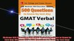 Free PDF Downlaod  McGrawHill Education 500 GMAT Verbal Questions to Know by Test Day Mcgraw Hills 500 READ ONLINE