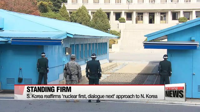S. Korea stands firm on denuclearization efforts before inter-Korean dialogue