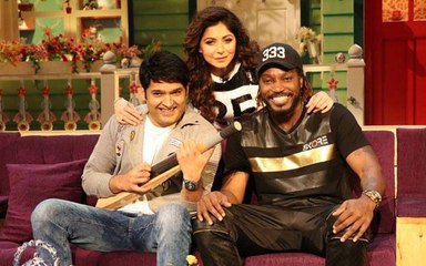 Chris Gayle On The Sets Of The Kapil Sharma Show