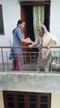 A daughter beating her old mother caught on camera. Shameful Act