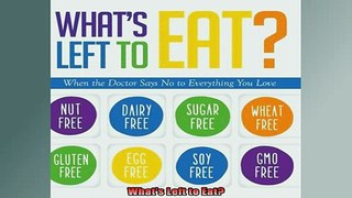 READ book  Whats Left to Eat Full Free