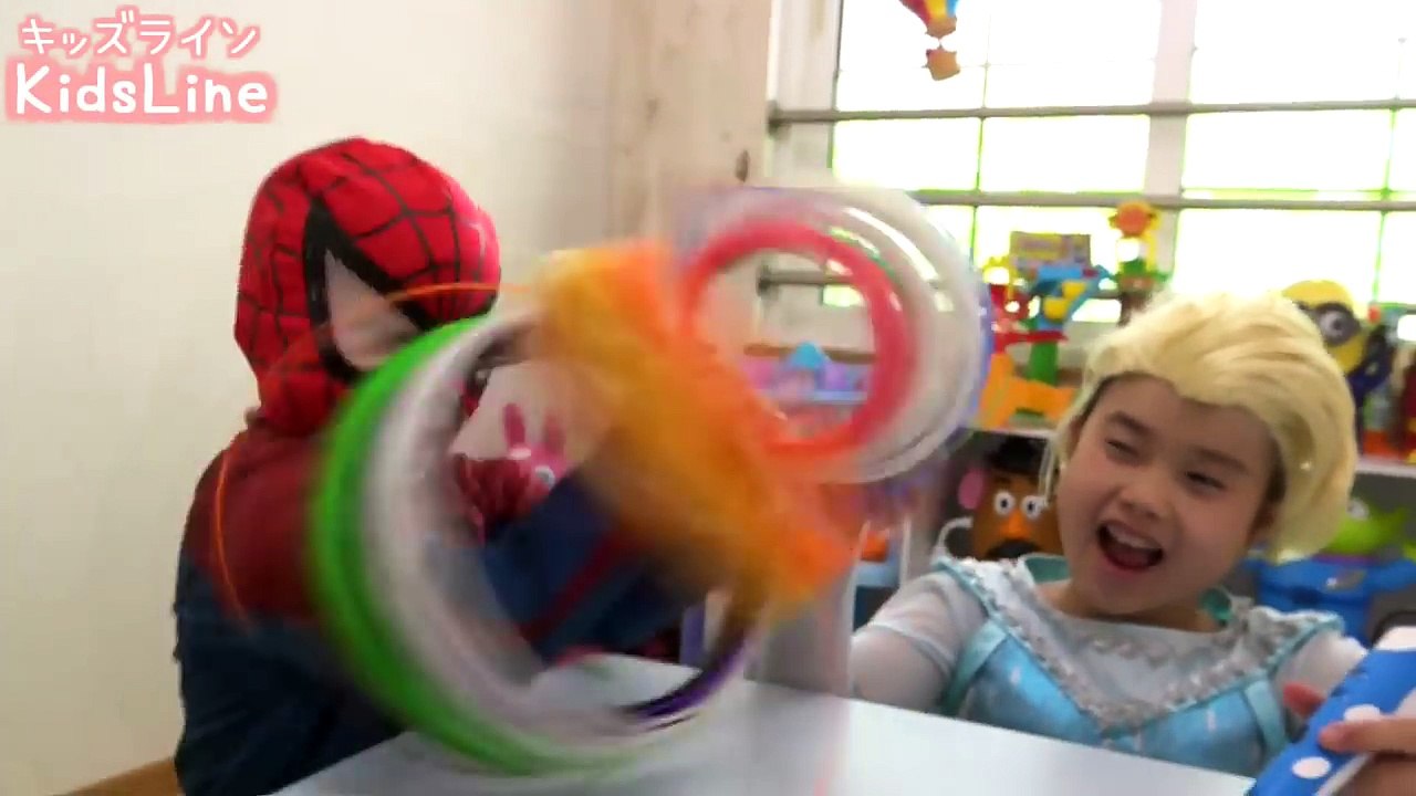 3D Printer Pen Spiderman Frozen Elsa 3Dペン スパイダーマン エルサ で オラフ クモ を作りました♫
